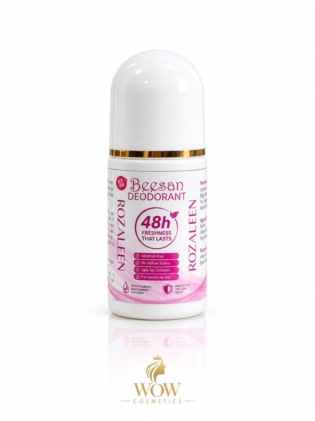 اBees an Deodorant – Rozaleen 48h  مزيل عرق رول أون للبشرة الحساسة.