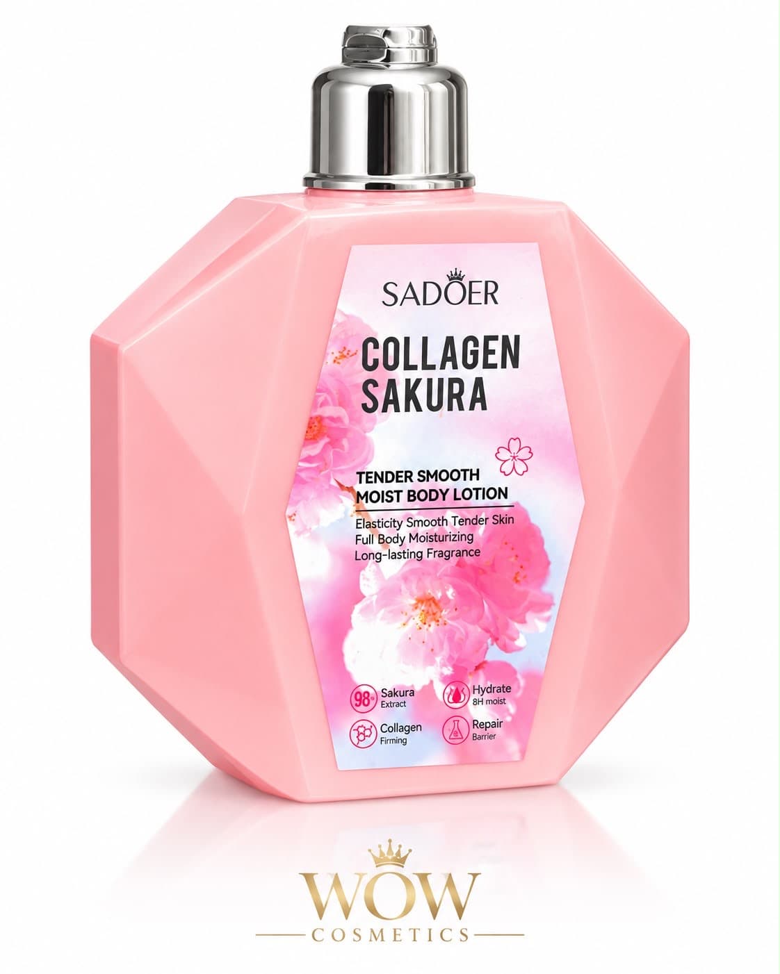 لوشن جسم SADOER Collagen Sakura بالكولاجين وخلاصة أزهار الساكورا.